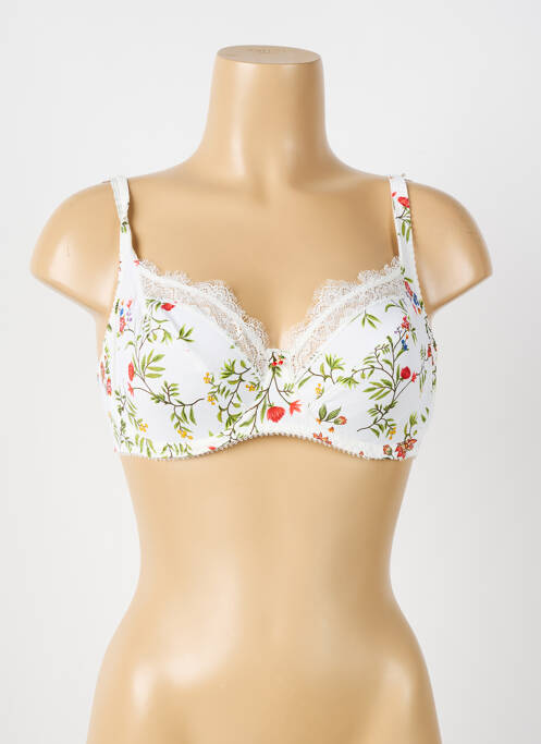 Soutien-gorge broderie haut soutien-gorge emboitant beige ANTIGEL femme