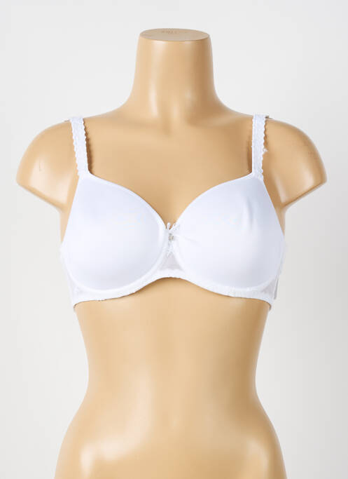 Soutien-gorge effet matière satinée haut soutien-gorge moulé blanc LOUISA BRACQ femme