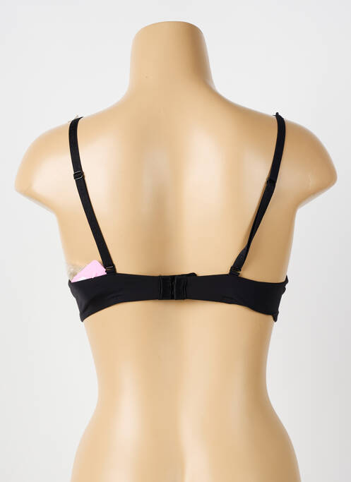 Soutien-gorge effet matière satinée haut soutien-gorge push-up noir ANTIGEL femme