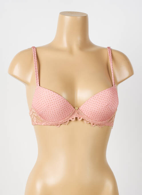Soutien-gorge effet matière satinée haut soutien-gorge push-up rose ANTIGEL femme