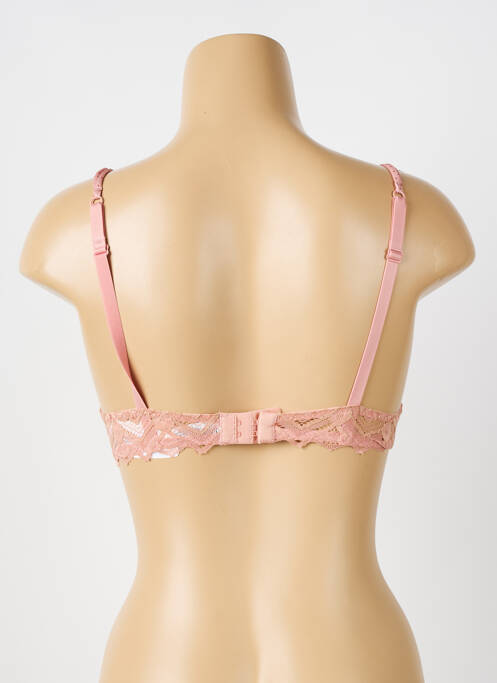 Soutien-gorge effet matière satinée haut soutien-gorge push-up rose ANTIGEL femme