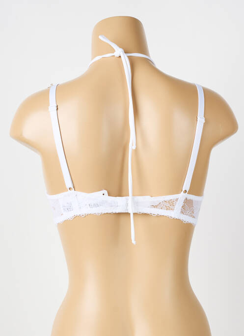 Soutien-gorge effet matière satinée haut soutien-gorge push-up blanc ANTIGEL femme