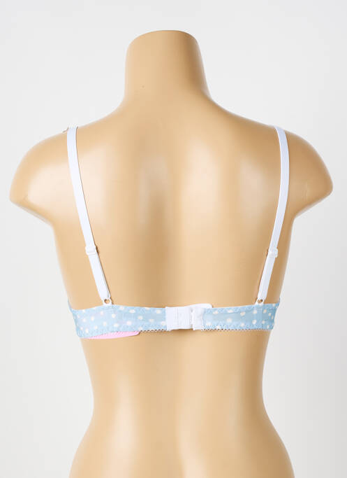 Soutien-gorge effet matière satinée haut soutien-gorge push-up bleu ANTIGEL femme