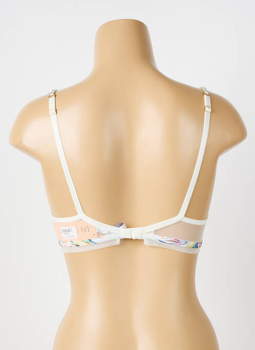 Soutien-gorge effet matière satinée haut soutien-gorge push-up beige LISE CHARMEL femme