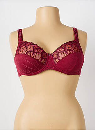 Soutien-gorge légère et transparente haut soutien-gorge emboitant rouge LOUISA BRACQ femme