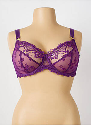 Soutien-gorge légère et transparente haut soutien-gorge emboitant violet LISE CHARMEL femme
