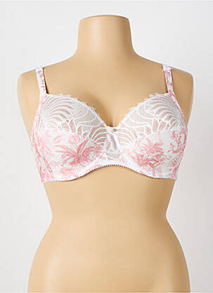 Soutien-gorge effet matière satinée haut soutien-gorge emboitant blanc ANTIGEL femme