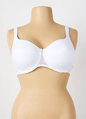 Soutien-gorge broderie haut soutien-gorge moulé blanc LOUISA BRACQ femme