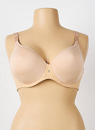 Soutien-gorge effet matière satinée haut soutien-gorge moulé chair ANTIGEL femme