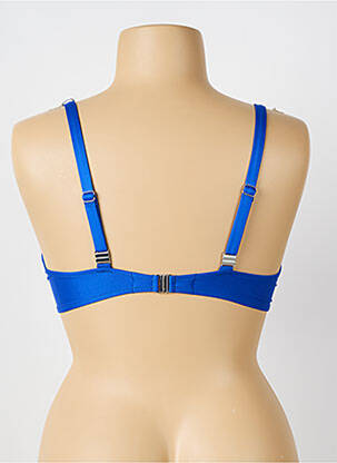 Haut de maillot de bain stretch haut soutien-gorge balconnet bleu ANTIGEL femme