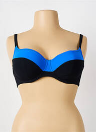Soutien-gorge effet matière satinée haut soutien-gorge emboitant noir ANTIGEL femme