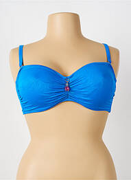 Soutien-gorge effet matière satinée haut soutien-gorge emboitant bleu ANTIGEL femme