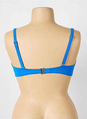 Soutien-gorge effet matière satinée haut soutien-gorge emboitant bleu ANTIGEL femme