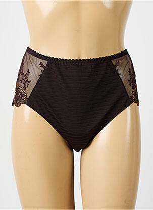 Culotte effet matière satinée marron LOUISA BRACQ femme