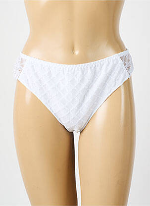 Tanga stretch blanc LOUISA BRACQ femme