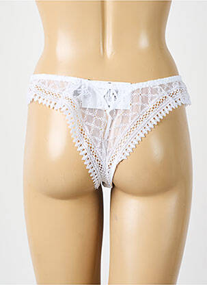 Tanga stretch blanc LOUISA BRACQ femme