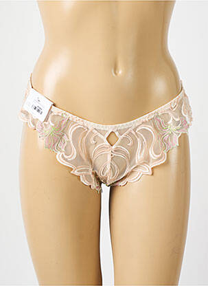 Culotte effet matière satinée beige LOUISA BRACQ femme