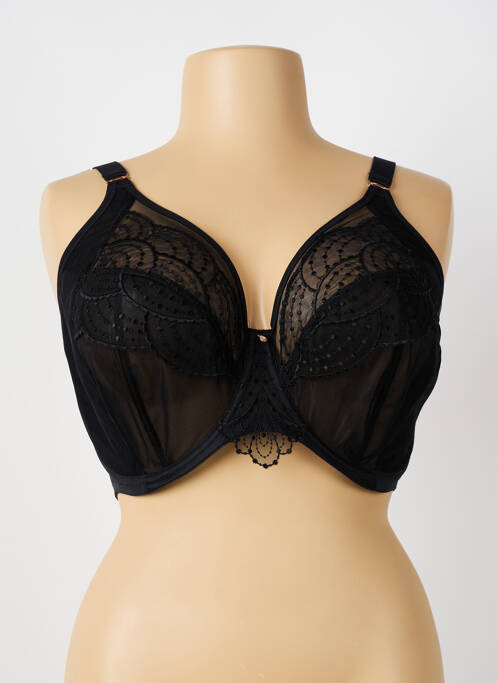 Soutien-gorge légère et transparente haut soutien-gorge emboitant noir ELOMI femme