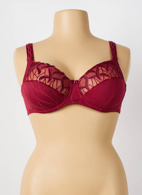 Soutien-gorge légère et transparente haut soutien-gorge emboitant rouge LOUISA BRACQ femme