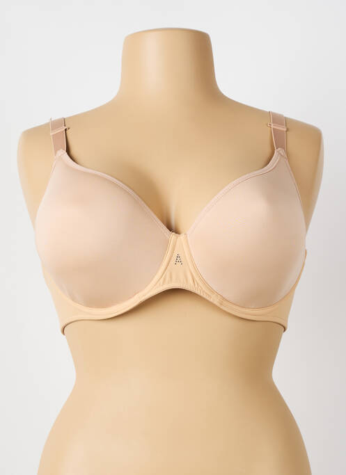 Soutien-gorge effet matière satinée haut soutien-gorge moulé chair ANTIGEL femme