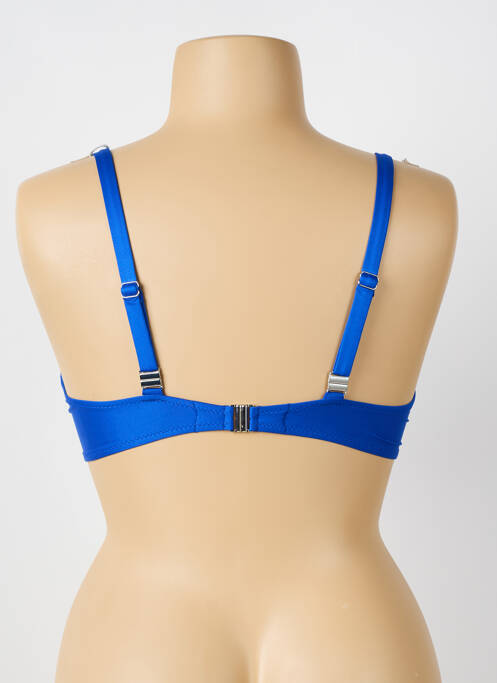 Haut de maillot de bain stretch haut soutien-gorge balconnet bleu ANTIGEL femme