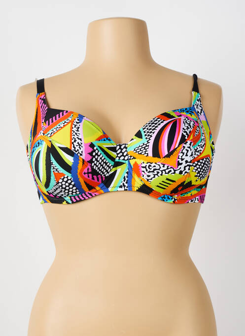 Soutien-gorge effet matière satinée haut soutien-gorge emboitant noir ANTIGEL femme