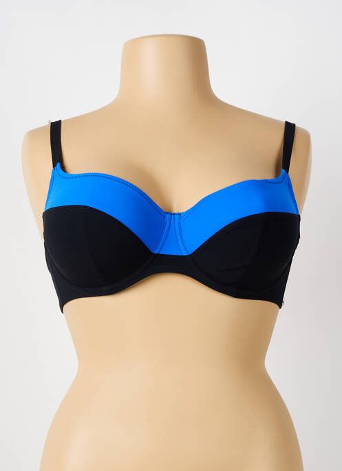 Soutien-gorge effet matière satinée haut soutien-gorge emboitant noir ANTIGEL femme
