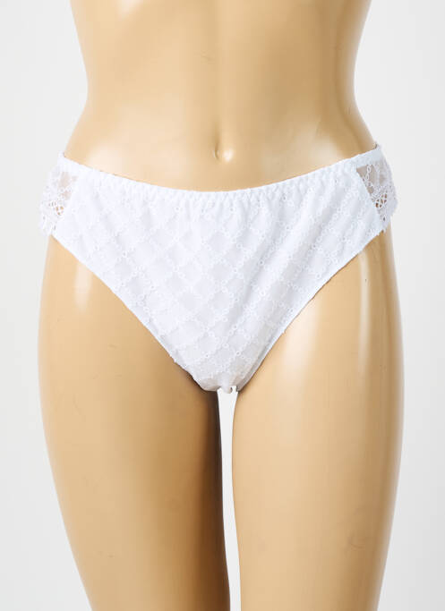 Tanga stretch blanc LOUISA BRACQ femme