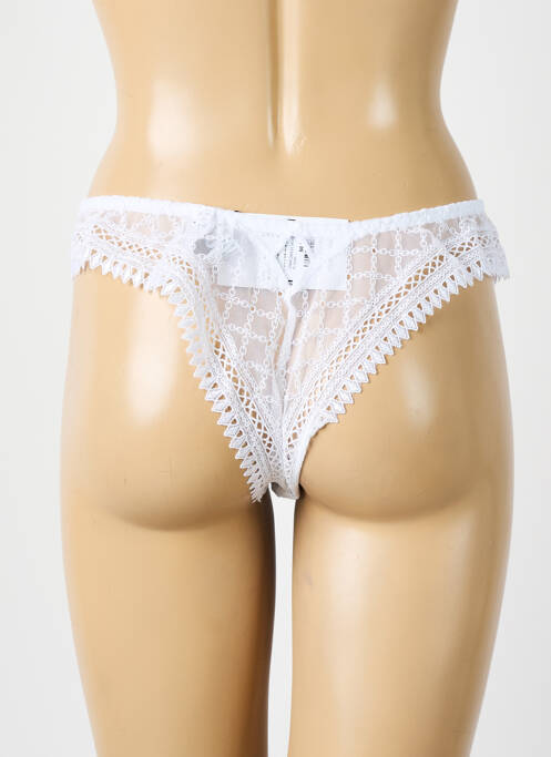 Tanga stretch blanc LOUISA BRACQ femme