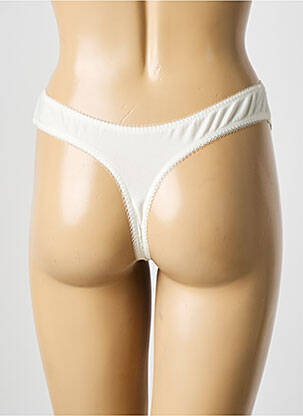 Tanga légère et transparente blanc FANTASIE femme
