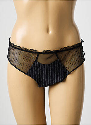 Tanga stretch noir ANTIGEL femme
