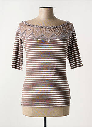 Top/caraco tissage jersey marron LISE CHARMEL femme
