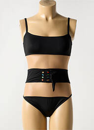 Maillot de bain 1 pièce stretch noir NICOLE OLIVIER femme