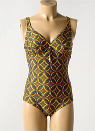 Maillot de bain 1 pièce haut soutien-gorge emboitant haut soutien-gorge emboitant jaune ANTIGEL femme