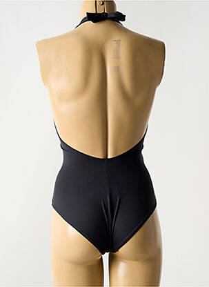 Maillot de bain 1 pièce effet matière satinée haut soutien-gorge balconnet noir ANTIGEL femme