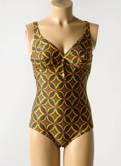 Maillot de bain 1 pièce jaune ANTIGEL pour femme