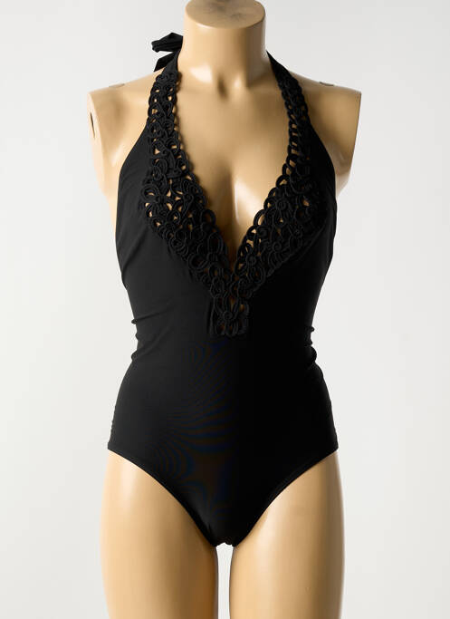 Maillot de bain 1 pièce noir NICOLE OLIVIER pour femme
