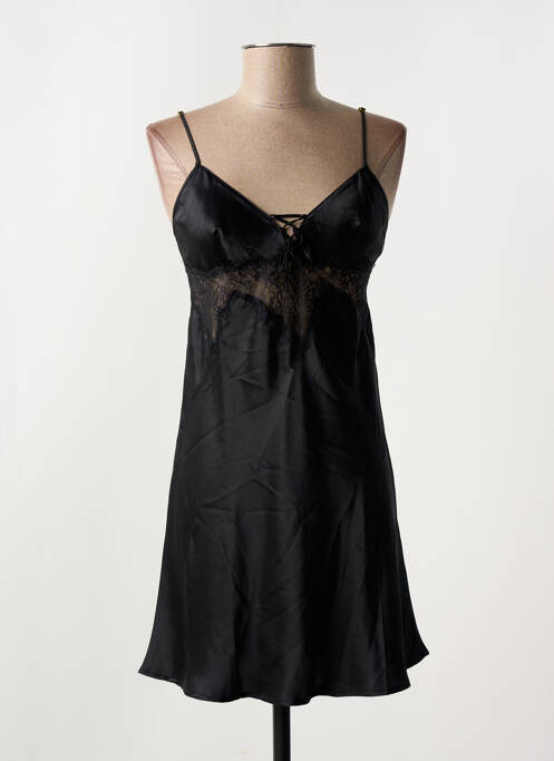 Nuisette/combinette effet matière satinée noir ALBA femme