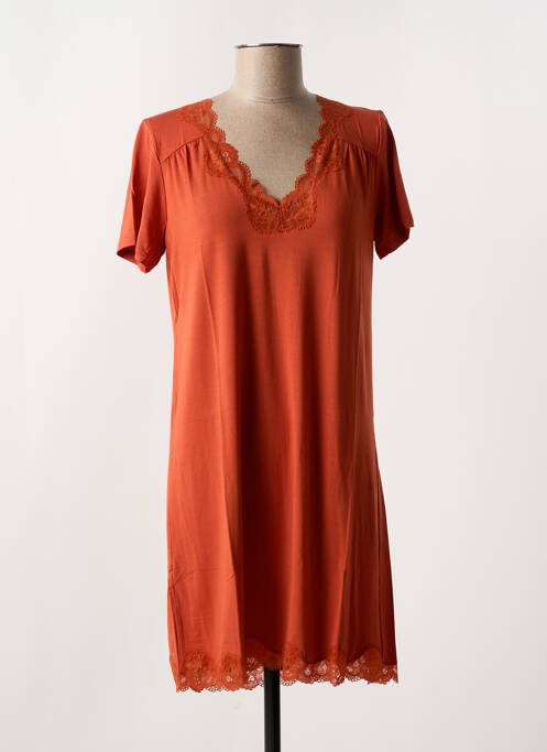 Chemise de nuit orange ANTIGEL pour femme