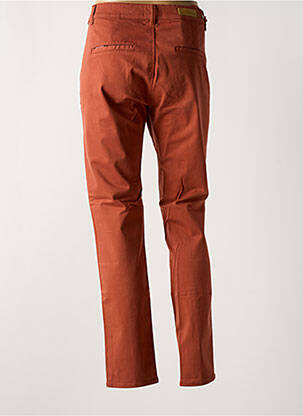 Pantalon chino tissage popeline taille normale orange HAPPY femme