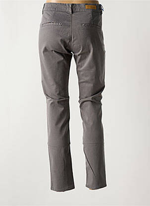 Pantalon chino tissage popeline taille normale gris HAPPY femme