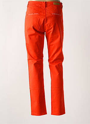 Pantalon chino tissage popeline taille normale orange HAPPY femme