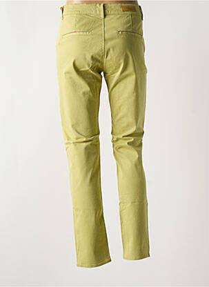 Pantalon chino tissage popeline taille normale vert HAPPY femme