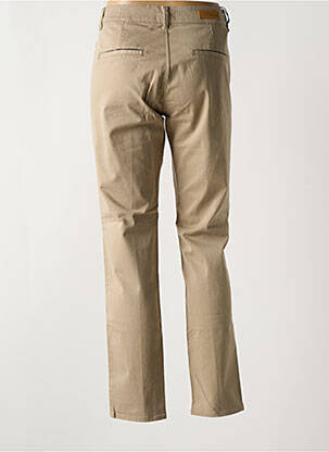 Pantalon chino tissage popeline taille normale marron HAPPY femme