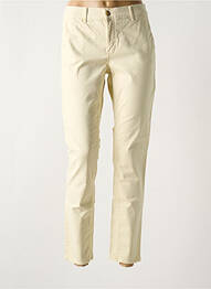 Pantalon chino tissage popeline taille normale beige HAPPY femme