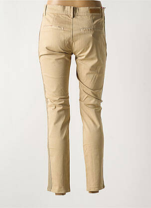 Pantalon chino tissage popeline taille normale beige HAPPY femme