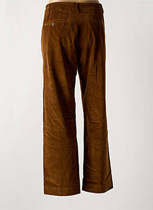 Pantalon chino fermeture zippée sous rabat boutonné taille normale marron HARTFORD femme