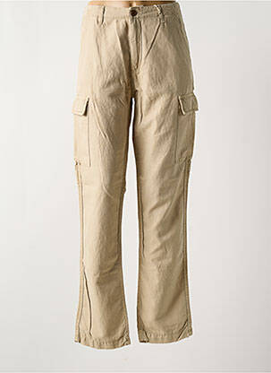 Pantalon cargo slim taille normale beige HARTFORD femme