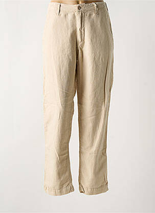 Pantalon droit taille élastique taille normale beige HARTFORD femme