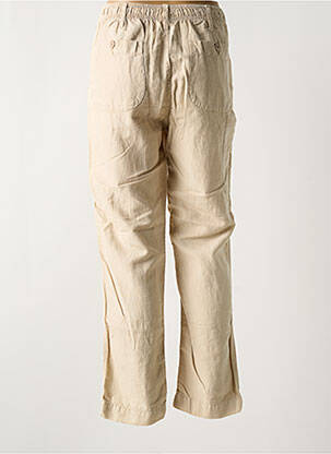 Pantalon droit taille élastique taille normale beige HARTFORD femme